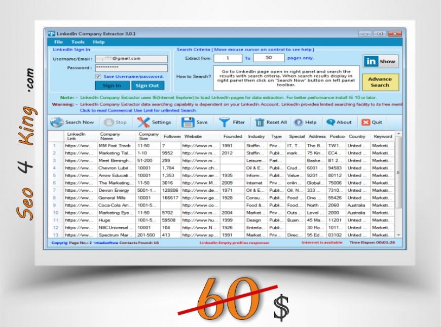 LinkedIN Company Extractor 3.0.5