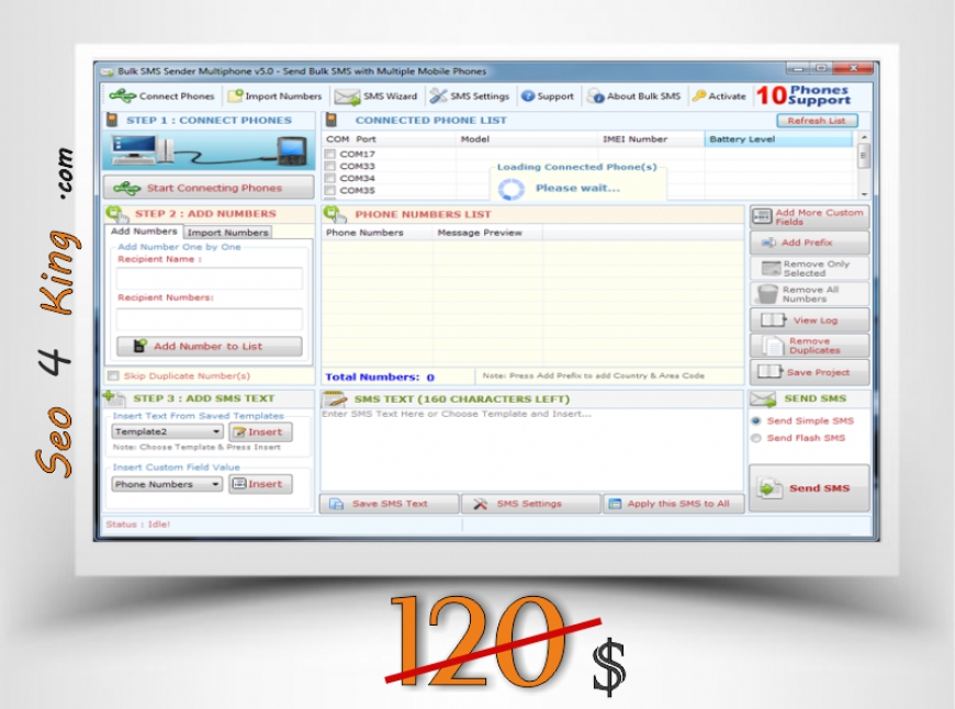 Multiple Phone Bulk SMS Sender v5